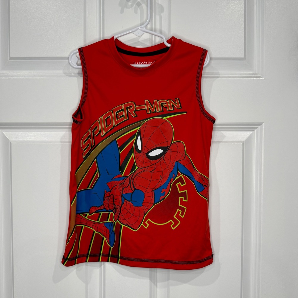 Jumping Beans‎ Boys Red Spider-Man Active Tank Top Sleeveless Shirt Size 6